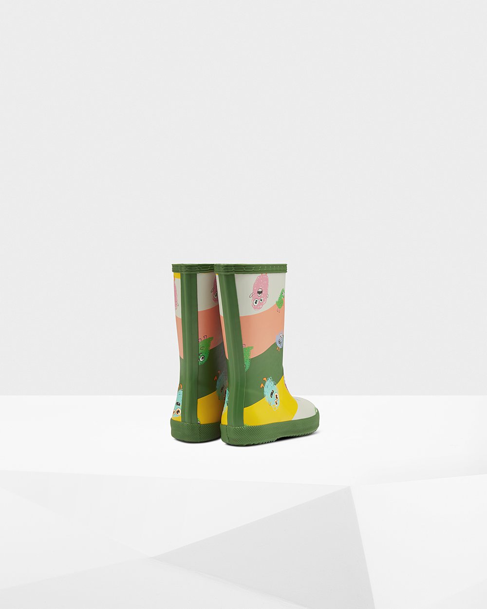 Botas De Agua Original First Classic Scribble Print Hunter Niños - Verdes - 280635FAD